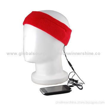 Fashionable sports built in stereo headphones with detachable cord headbands